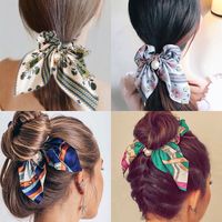 Fashion Bow Knot Cloth Printing Hair Tie 1 Piece main image 1
