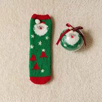Women's Simple Style Christmas Tree Santa Claus Snowman Cotton Jacquard Crew Socks sku image 5