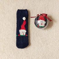 Women's Simple Style Christmas Tree Santa Claus Snowman Cotton Jacquard Crew Socks sku image 8