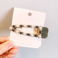 Fashion Geometric Alloy Inlay Artificial Pearls Rhinestones Hair Clip 1 Piece sku image 17