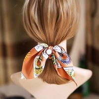 Fashion Bow Knot Cloth Printing Hair Tie 1 Piece main image 3