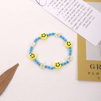 Bohemian Smiley Face Flower Beaded Women's Bracelets Necklace sku image 1