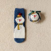 Women's Simple Style Christmas Tree Santa Claus Snowman Cotton Jacquard Crew Socks sku image 7