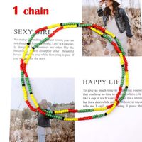 Ethnic Style Solid Color Beaded Women's Waist Chain 1 Piece sku image 1