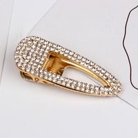 Fashion Geometric Alloy Inlay Artificial Pearls Rhinestones Hair Clip 1 Piece sku image 4