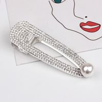 Fashion Geometric Alloy Inlay Artificial Pearls Rhinestones Hair Clip 1 Piece sku image 24