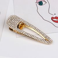 Fashion Geometric Alloy Inlay Artificial Pearls Rhinestones Hair Clip 1 Piece sku image 9