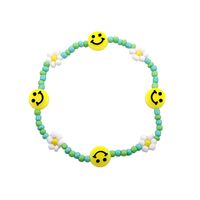 Bohémien Smiley Fleur Perlé Femmes Bracelets Collier main image 2