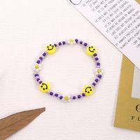 Bohemio Cara Sonriente Flor Con Cuentas Mujeres Pulsera Collar sku image 3