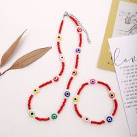 Bohemian Devil's Eye Beaded Women's Bracelets Necklace sku image 11