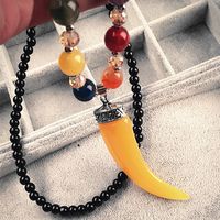 Ethnic Style Lips Fox Flower Gem Beaded Inlay Rhinestones Women's Sweater Chain 1 Piece sku image 36