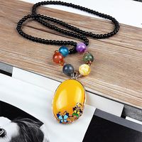 Ethnic Style Lips Fox Flower Gem Beaded Inlay Rhinestones Women's Sweater Chain 1 Piece sku image 42