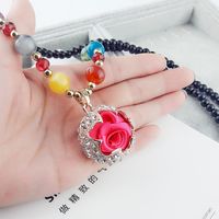 Ethnic Style Lips Fox Flower Gem Beaded Inlay Rhinestones Women's Sweater Chain 1 Piece sku image 47