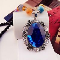 Ethnic Style Lips Fox Flower Gem Beaded Inlay Rhinestones Women's Sweater Chain 1 Piece sku image 32