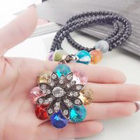 Ethnic Style Lips Fox Flower Gem Beaded Inlay Rhinestones Women's Sweater Chain 1 Piece sku image 49