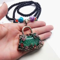 Ethnic Style Lips Fox Flower Gem Beaded Inlay Rhinestones Women's Sweater Chain 1 Piece sku image 55