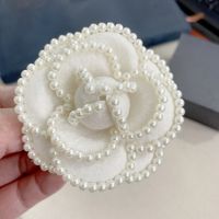 Sweet Flower Cloth Inlay Pearl Women's Brooches main image 3