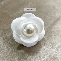 Sweet Flower Cloth Inlay Pearl Women's Brooches sku image 2