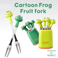 Cute Cartoon Stainless Steel Fruit Fork 1 Set main image 5