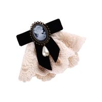 Retro Bow Knot Cloth Pearl Lace Women's Brooches main image 4