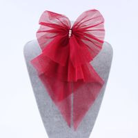 Retro Bow Knot Cloth Pearl Lace Women's Brooches sku image 7