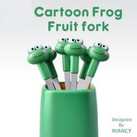 Cute Cartoon Stainless Steel Fruit Fork 1 Set sku image 3