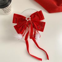 Fashion Bow Knot Cloth Pom Poms Inlay Artificial Gemstones Artificial Pearls Hair Clip Hair Band sku image 34