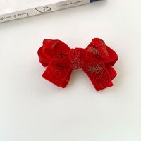 Fashion Bow Knot Cloth Pom Poms Inlay Artificial Gemstones Artificial Pearls Hair Clip Hair Band sku image 12