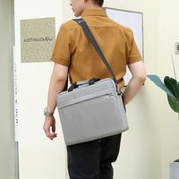 Men's Basic Solid Color Polyester Waterproof Briefcases main image 3