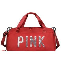 Women's Sports Letter Solid Color Nylon Waterproof Travel Bags sku image 1