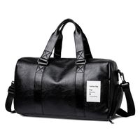 Men's Fashion Solid Color Pu Leather Travel Bags main image 1