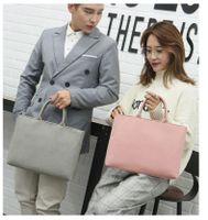 Unisex Basic Solid Color Water Repellent Briefcases main image 5