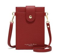 Women's All Seasons Pu Leather Solid Color Fashion Square Buckle Phone Wallet sku image 4