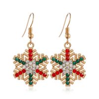 Fashion Christmas Tree Flamingo Alloy Plating Inlay Artificial Gemstones Women's Drop Earrings 1 Pair sku image 35