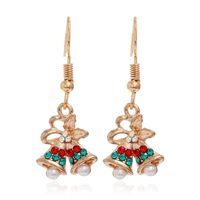 Fashion Christmas Tree Flamingo Alloy Plating Inlay Artificial Gemstones Women's Drop Earrings 1 Pair sku image 34