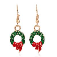 Fashion Christmas Tree Flamingo Alloy Plating Inlay Artificial Gemstones Women's Drop Earrings 1 Pair sku image 36