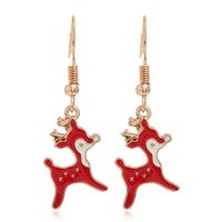 Fashion Christmas Tree Flamingo Alloy Plating Inlay Artificial Gemstones Women's Drop Earrings 1 Pair sku image 9