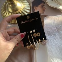 Simple Earrings Mini Earrings Pure Flowers Gentle Princess Diamond Crystal Earring Set Wholesale Nihaojewelry sku image 4