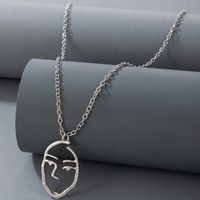 Simple Style Human Face Alloy Hollow Out Unisex Pendant Necklace main image 3