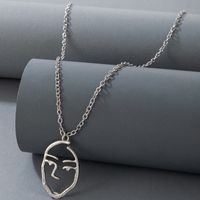 Simple Style Human Face Alloy Hollow Out Unisex Pendant Necklace main image 1