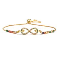 Fashion Hand Of Fatima Copper Gold Plated Zircon Bracelets sku image 1