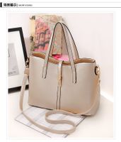 Women's Large All Seasons Pu Leather Solid Color Fashion Square Zipper Bag Sets main image 2