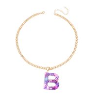 Sweet Letter Resin Chain Necklace sku image 1