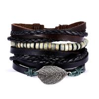 Moda Búho Cuero Sintético Tejido De Punto Hombres Pulsera 1 Pieza sku image 1