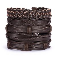 Moda Búho Cuero Sintético Tejido De Punto Hombres Pulsera 1 Pieza sku image 11