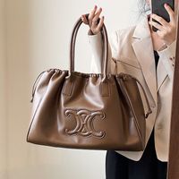 Women's Large Pu Leather Solid Color Business Square String Shoulder Bag main image 1