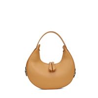 Women's Medium Pu Leather Solid Color Fashion Paint Finish Dumpling Shape Zipper Shoulder Bag sku image 2