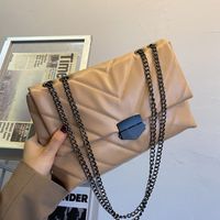 Women's Medium Pu Leather Streetwear Square Bag sku image 3