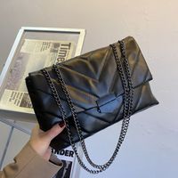 Women's Medium Pu Leather Streetwear Square Bag sku image 4