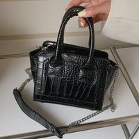 Women's Medium All Seasons Pu Leather Crocodile Fashion Square Zipper Handbag main image 2